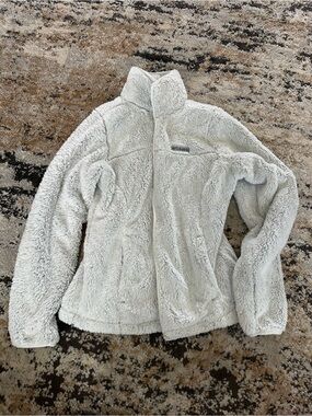 Columbia Women's Plush Fleece Jacket in Light Gray size small